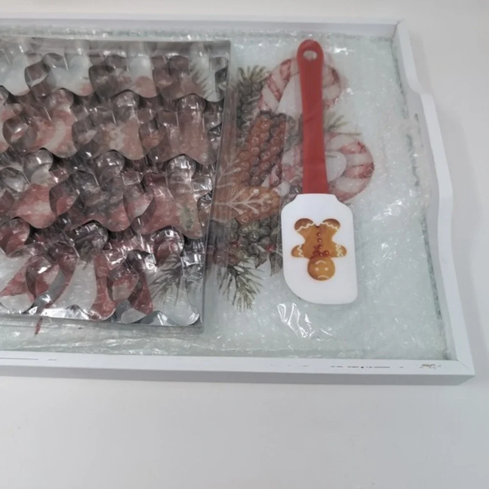 Christmas Gingerbread Cookie Cutters Spatula Baking‎ Spirits Bright Set Valerie